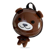 Kindergarten Cute Cartoon Kids School Bag for Boys and Girls (Brown)